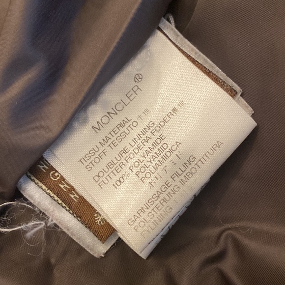 MONCLER | Dark Brown Down Filled Full length puffer winter coat women’s Small - Picture 10 of 11